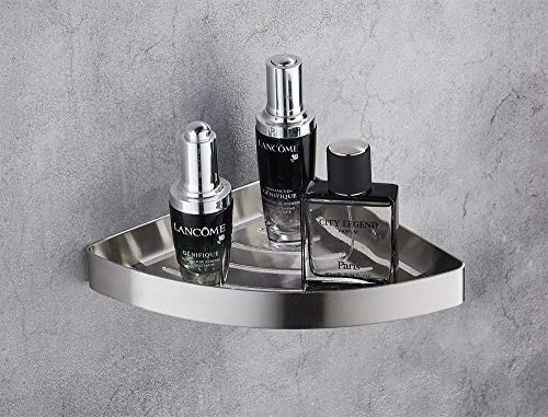 Corner Shower Caddy, Stainless Steel Corner Shower Basket, Brushed Nickel Soap Holder & Shampoo Shelf, Rust-Proof Wall Mounted Bathroom Soap Dish, Brushed Satin Nickel - color: Satin Nickel