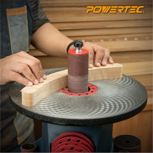 POWERTEC 11240 4.5 Inch Sanding Sleeves for Spindle Sander in 6 Sizes with Assorted Grits 80, 120, 240 | Aluminum Oxide Sandpaper Sanding Sleeve Assortment in Dia. 1/2, 3/4, 1, 1-1/2, 2 & 3-18 PK - style: Assorted Grit Sanding Sleeves (18pk)