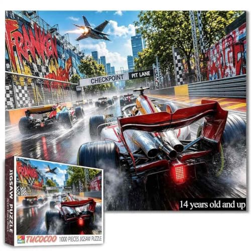 Racing Car Jigsaw Puzzle 1000 Piece for Adult 19.7 x 27.6 Inch - color: Race Car-01