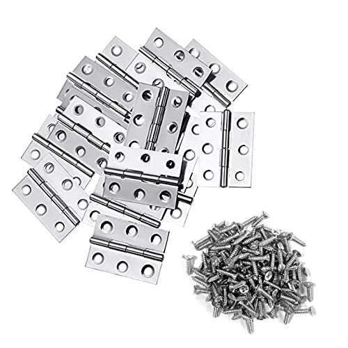 2 Inch Stainless Steel Hinges for Wood Box Crafts, 20 Pack - color: Silver, size: 20 PCS 1.75x1.25 Inch