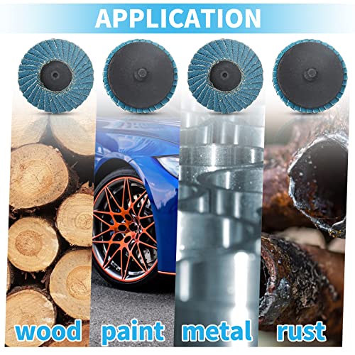 SI FANG 20Pcs Mixed 2 inch Zirconia Flap Disc Die Grinder Sanding Discs Kit - style: 40/60/80/120 Grit Mix Set