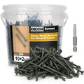 Deck Screws #10 x 2-1/2’’, T25 Star Torx Drive Flat Head Wood Screws, Green, 5lb - color: Green, size: 10X2-1/2’’