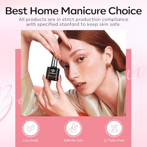 modelones Base Coat Builder Nail Gel, 2 Pcs Clear and Rose Nude Pink - color: Builder Clear Rose
