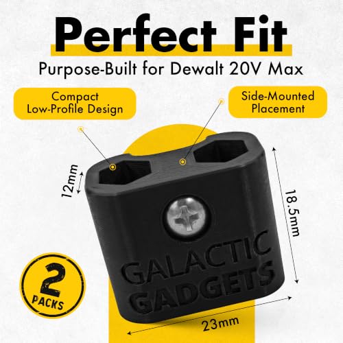Magnetic Bit Holder for DEWALT 20V Drill, Galactic Gadgets (Black, 2 Pack) - color: Black, 2 Pack