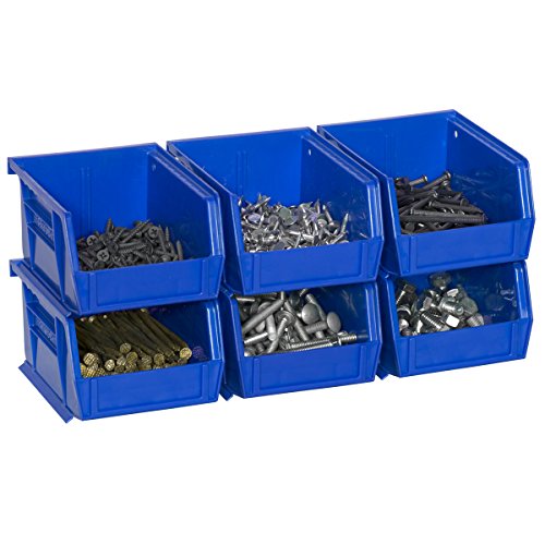 Akro-Mils Storage Bins 30210, Plastic | Stackable | Hanging Design | 5" x 4" x 3" | Yellow | Pack of 24 - color: Yellow, size: 24 Pack