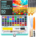 ARTISTRO Vivid Watercolor Paint Set with Palette & Brush Pens