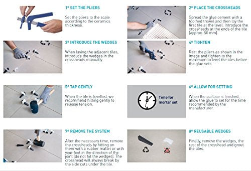 Pull Tabs Levelling System White 1 mm Pack of 500