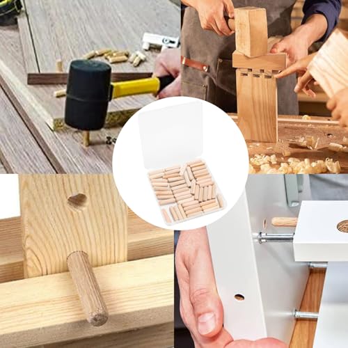 48Pcs 10mm x 40mm / 2/5 Inch x 1.57 Inch Wooden Dowel Pin - size: 10 x 40mm