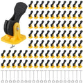 Nuanchu Tile Leveling System Kit 200 Reusable Tile Spacers + 200 1/16'' Replaceable Spare Steel T-pin, Leveling Clips Fit 8-12mm Floor Compounds Set for Wall & Floor (Yellow) - color: Yellow