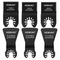 6 Oscillating Tool Scraper Blades Flexible Rigid Scraper Blade, for Removal of Caulk,Vinyl Flooring,Paint,Carpet,Tile Adhesives - size: 6-Rigid & Flexible & Taper