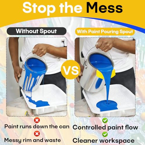 16-Pack Quart Paint Can Pour Spout for Universal Pint, Quart & Gallon Cans