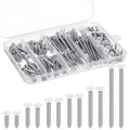 150PCS White Head Screws #6 White Screws for 2.8mm-3.0mm Holes,2”,1-1/2”,1-1/4”,1”,3/4”,1/2” Size Wood Screws Assortment Kit for Shutters,Book Shelf,Wall Plate,Shiplap,Blank Plates
