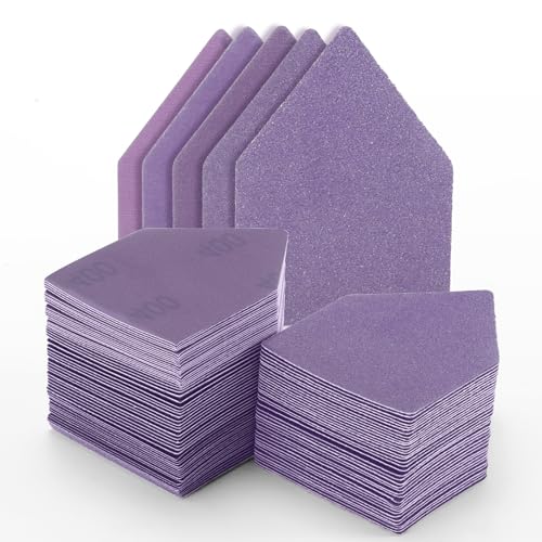 POLIWELL Triangle Sanding Sheets 100PCS 3.5x2.5in Ceramic Alumina - size: MIX