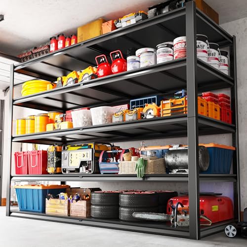 REIBII 78" H Garage Shelving,Heavy Duty Storage Shelves for Basement - size: 5-Tier,55" W x 26" D x 78" H