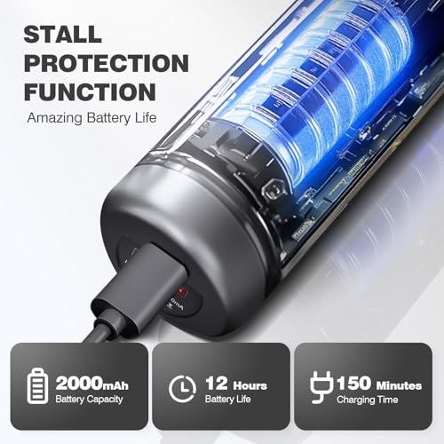 Electric Gun Cleaning Kit Brush Universal Supply for Rifle Handgun Shotgun Pistol Cleaning Brush with Rechargeable Battery, All Calibers and Portable Brush Gun Accessories Gift for Men
