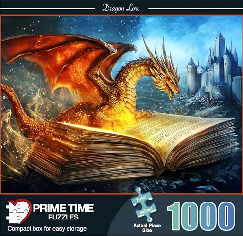 Adult Jigsaw Puzzle 1000 Piece Fantasy Dragon - color: Dragon Lore