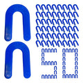 50PCS Horseshoe Tile Spacers, 1/16 Inch U-Shape Plastic Structural Shims for Tile Leveling System, Blue Tile Leveling Clips for Ceramic Floor and Wall Installation - size: 1/16 Inch