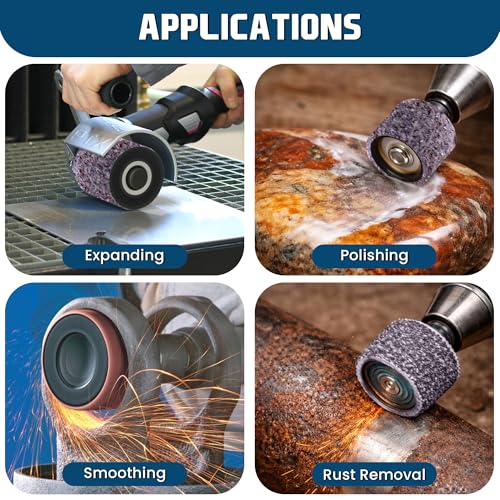 Benchmark Abrasives 1.5" x 1.5" Aluminum Oxide Abrasive Spiral Bands for Rotary Tools, Drum Sleeves for Sanding Deburring Blending Polishing on Metals Plastic Wood Rubber (10 Pack) - 400 Grit - style: 400 Grit