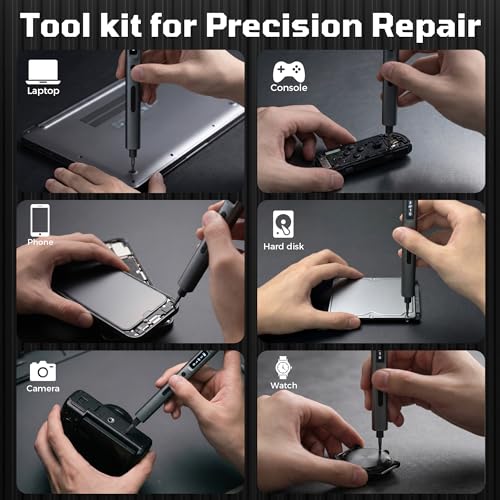 3.7V Mini Electric Screwdriver 62in1 Precision Kit for Phone Laptop - color: 62-in-1-grey