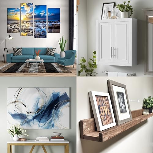18" Heavy Duty French Cleat Picture Hanger,Aluminum Z Bar Clips, Interlocking Wall Mounting Brackets for Hanging Mirror, Panel, Whiteboard, Cabinet, Shelf, Headboard, Photoes (3 Pairs up to 180 lbs) - size: 17-3/4"(3 Pairs)