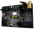 Wall Control Pegboard Organizer 4 ft. Metal Pegboard Standard Tool Storage Kit with Black Toolboard and Black Accessories - color: Black