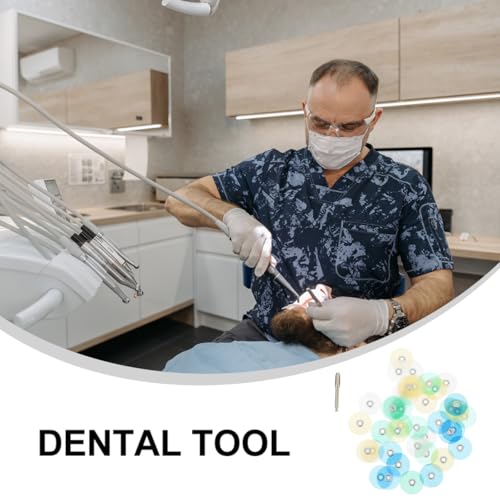 Healifty Finishing Discs with Mandrel Tooth for Composite Filling Finishing Oral Polish Tool for Front and Back 0.59 in Diameter One-Time Use - color: 40 Pcs