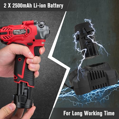 Cordless Buffer Polisher, 12V Mini Wax Buffer & Sander with 2 X 2.5Ah Battery & Charger, 1/2/3" Backing Plate, 40pcs Polishing Pads, Variable Speed for Car Detailing/Buffing/Sanding/Waxing