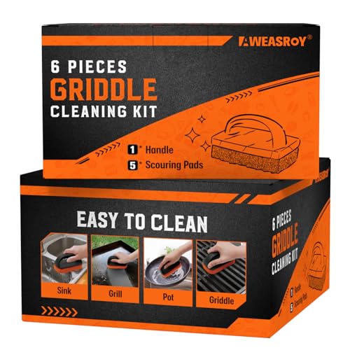Griddle Cleaning Kit for Blackstone, Non-Scratch Scouring Pads for Kitchen - size: 12pcs