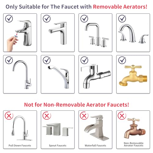HOWUWEY Matte Black Sink Hose Attachment for Faucet with 5 Adapters - color: Matte Black