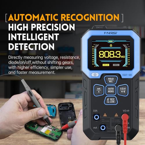 FNIRSI DMT-99 Digital Multimeter 9999 Counts TRMS, Rechargeable Volt Meter