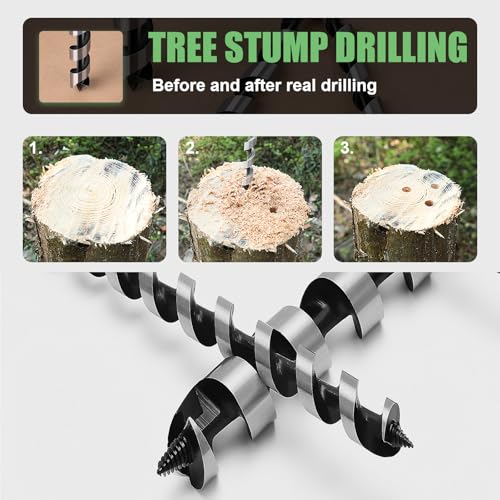 1-1/4 x 11.8 Auger Drill Bit for Wood,32x300mm Hex Shank Auger Bit - size: 1-1/4 in x 11.8 in