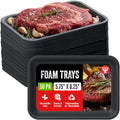 Hygloss Black Foam Trays for Food & Crafts, 5.75 x 8.25 Inch, Pack of 50 - color: Black, size: 5.75 x 8.25-Inch, style: 50 Pieces