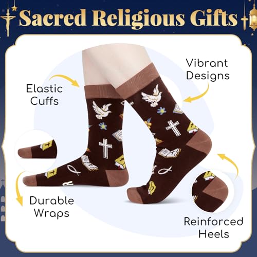 HAPPYPOP Funny Gifts for Women Men - Mechanic Graphic Designer Bus Driver Plumber Sock - color: Trust Me Pastor