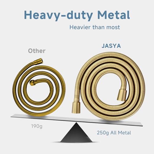 59 Inches 304 Stainless Steel Shower Hose Extra Long Gold - color: Gold, size: 59 Inches