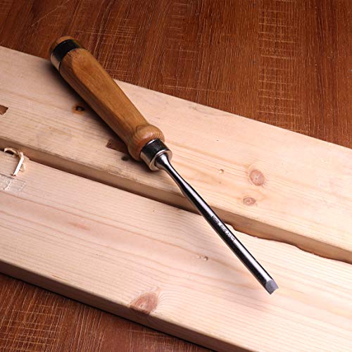 Atoplee Wood Carving Gouge Chrome Vanadium Steel Semi-Circular Carpenter Woodworking Chisel (8mm(5/16")) - size: Semi-Circular-8mm(5/16")