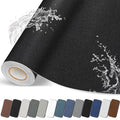 Fabric Repair Patch, Self Adhesive Furniture Tape for Cloth, Sofa - color: Linen Black, size: 17X158 Inch
