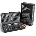 66 in 1 Ratchet Screwdriver Set, Magnetic Screwdriver Set with S2 Steel Bits and Storage Case, Detachable Ratchet Handle for Furniture Assembly Electronics Bicycle Computer PC Repair and DIY Projects