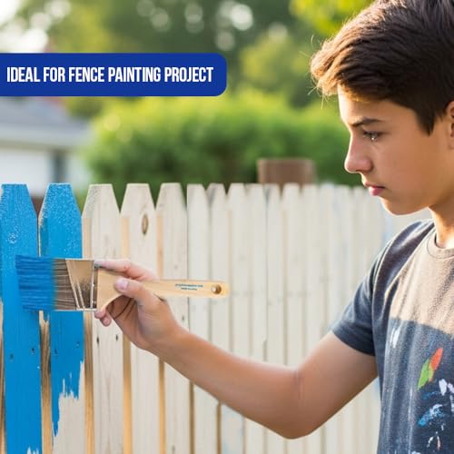 Pro Grade Paint Brushes, 3 Inch Angled Paint Brush, Trim & Stain, 2 Pack - size: 2Ea H 3A