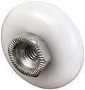 Prime-Line M 6000 Tub Enclosure Round Roller, 3/4 in. Nylon Ball Bearing, White, Threaded Hex Hub (2 Pack) - size: Pack of 2