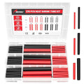RED WOLF Waterproof Red and Black Heat Shrink Tubing Kit 270PCS, 3:1 Shrinkage Ratio, Adhesive Lined Electrical Cable Harness Heat Shrink Tube Marine Grade for Wire Wrap Connection Insulation