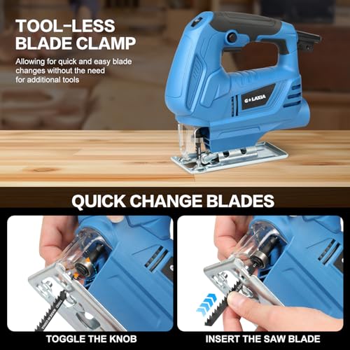 4.5Amp Corded Jig Saw 3000 RPM 6-Speed Wood Cutter Hand Saw