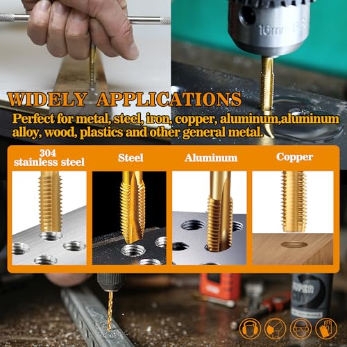 1/2"-20 UNF Tap and 29/64" Drill Bit kit for Metal,M2 HSS Drill and Tap Set - size: 1/2"-20 Tap, 29/64" Drill