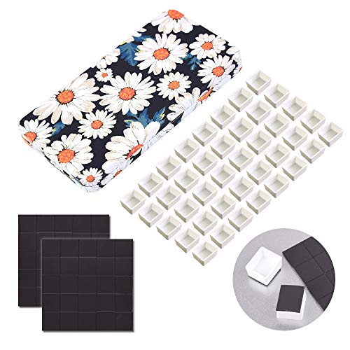qianshan 40Pcs Empty Half Pans Watercolor Tin Palette with Magnetic Stripe - color: Daisy