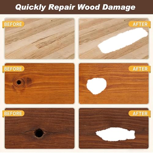 80g Wood Putty Kit, White Woods Filler for Quick Woods Repair Putty Projects on Wooden Cabinets Floors and Furniture - color: 80g White Wood Putty