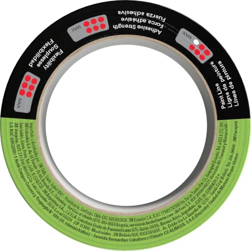 3M Automotive Performance Masking Tape, 36 mm x 32 m, 6/case (Pack of 6) - size: 36 mm x 32 m (Pack of 6)