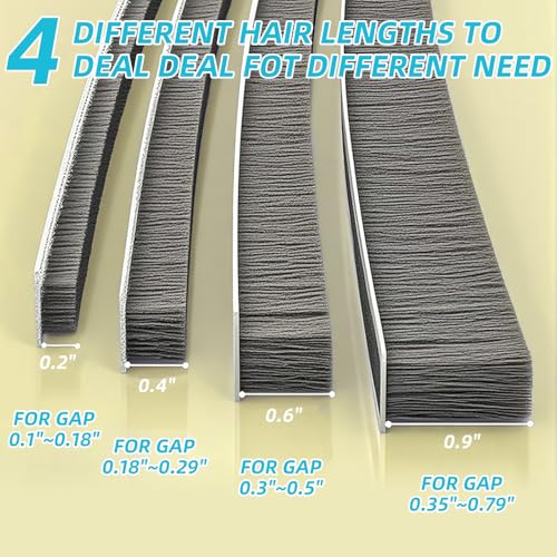 Weather Stripping Door Window Seal Strip, 32.8FT Self-Adhesive Soundproofing Weatherstrip, Draft Blocker Dustproof Strip for Sliding Windows, Doors, Cabinets (0.35" W x 0.35" H) - size: 0.35x0.35x33FT