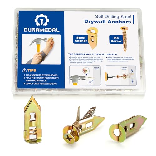 200Pcs Self Drilling Drywall Anchors Heavy Duty Metal 66LB - size: 200Pcs 12*30