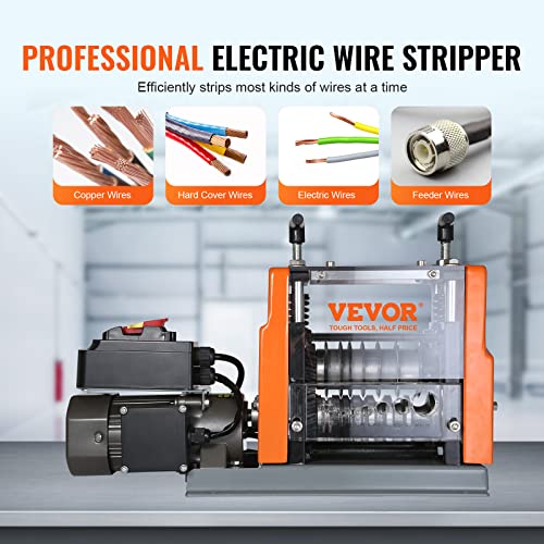 VEVOR Electric Wire Stripping Machine 0.06"-0.98" Automatic Wire Stripper - size: 0.06''-0.98''