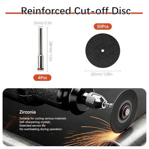 148Pcs Sanding Drums & Cutting Wheel Set for Dremel Rotary Tools Dremel Tool Accessories Kits for Wood Metal Plastic Cutting Rust Removal Polishing Smoothing Sharpening