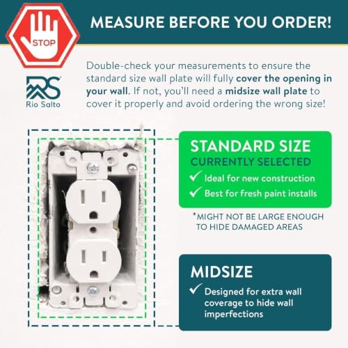 Rio Salto BRASS Metal Toggle Gold Outlet Cover or Light Switch Cover Wall Plate, 10-Pack STANDARD SIZE, Single Togle Wallplate Covers 1-Gang Brushed Brass Toggle Switch - color: Toggle Switch 1-Gang (10-Pack)